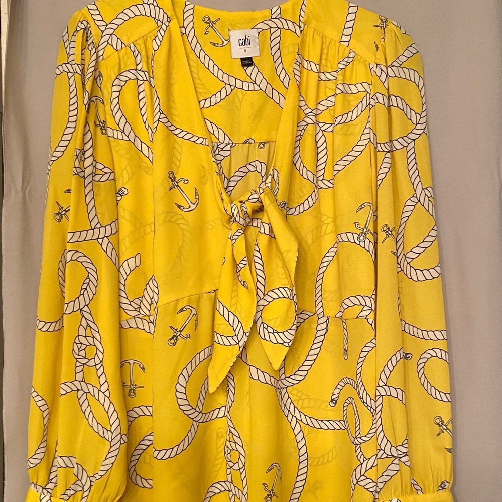 Cabi Yellow Nautical Blouse